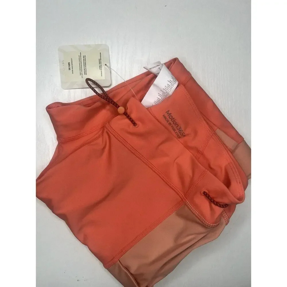Fabletics Motion365 High Waisted Bungee Legging Coral Khloe Sz Large Short - Picture 5 of 6
